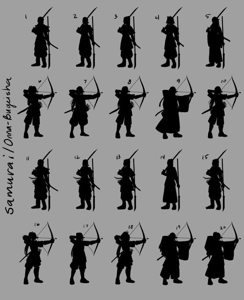 Onna-Bugeisha Silhouettes